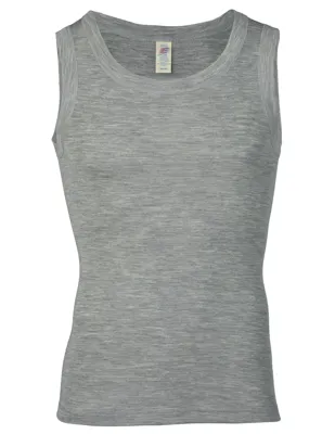 Heren Hemd Zijde Wol Engel Natur Kleur Grijs Maat 54/56 - Extra Large