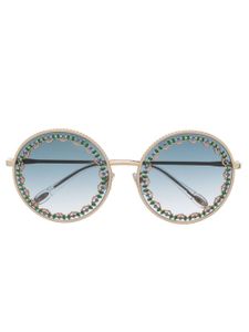 Chopard Eyewear lunettes de soleil à monture ronde ornée de cristal