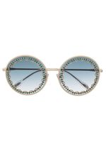 Chopard Eyewear lunettes de soleil à monture ronde ornée de cristal