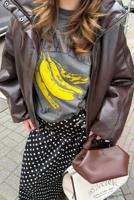 Ganni t-shirt A1050047 volcanic ash