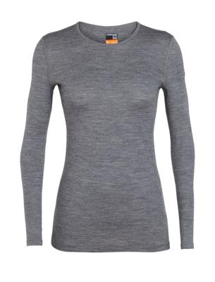 Icebreaker Merino 200 Oasis LS Crewe Thermoshirt Dames Gritstone Hthr-013 L