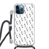 Pluimen: iPhone 12 Pro Max Transparant Hoesje met koord