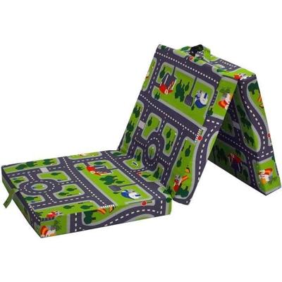 Opvouwbare haardstoel - SAMBA - Groen - Multi-positie - Autocircuitpatroon - 190 x 70 x 9 cm