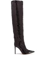 Alexandre Vauthier bottines à ornements en sequins 105 mm - Noir - thumbnail