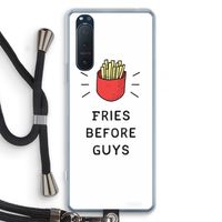 Fries before guys: Sony Xperia 5 II Transparant Hoesje met koord