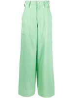 Stella McCartney pantalon ample à taille haute - Vert - thumbnail