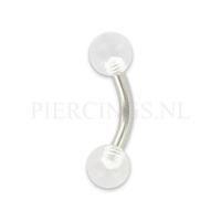 Banana 1.6 mm 6 mm acryl doorzichtig Banana 1.6 mm 6 mm acryl doorzichtig