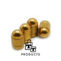 TT-products ventieldoppen Gold Bullets aluminium 4 stuks goud - auto ventieldop - ventieldopjes - thumbnail