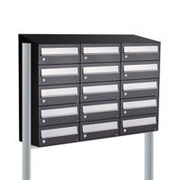 Allux Hive Set 3-Breed, 5-Hoog Met Dak Op Statief Zwart - 40030070_3x5ds