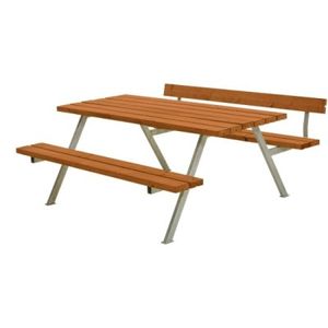 Picknicktafel Tuin Alpha Teak 1 Rugleuning