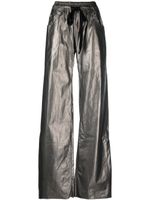 Isaac Sellam Experience pantalon en cuir à lien de resserrage - Argent
