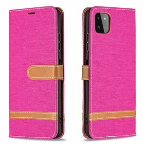iPhone SE 2022 hoesje - Bookcase - Pasjeshouder - Portemonnee - Vintage - Stof - Kunstleer - Roze