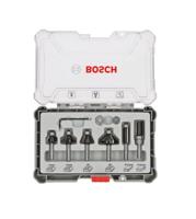 Rand- en kantfreesset, 1/4 inch schacht, 6-delig Bosch Accessories 2607017470