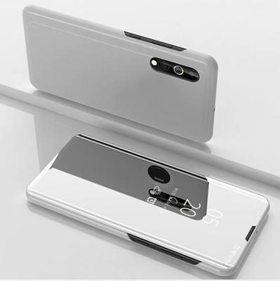 Galvaniseren spiegel horizontale Flip lederen case voor Samsung a2 kern met houder (zilver)