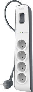 Belkin BSV400VF2M Overspanningsbeveiliging Wit 4 AC-uitgang(en) 2 m