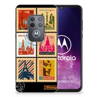 Motorola One Zoom | Silliconen Back Cover | Postzegels