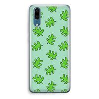 Groene blaadjes: Huawei P20 Transparant Hoesje