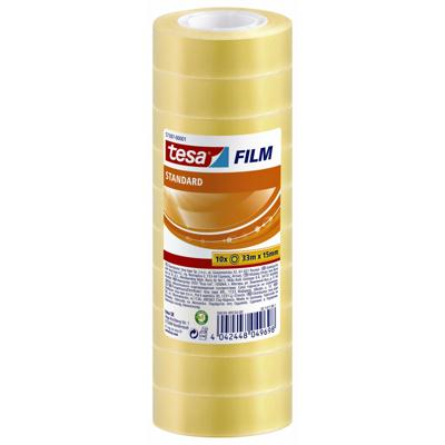 Plakband tesafilm® Standaard 33mx15mm krimp transparant 10 rollen Plakband tesafilm® Standaard 33mx15mm krimp transparant 10 rollen