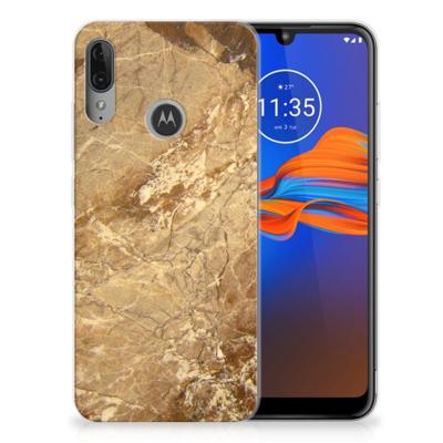Motorola Moto E6 Plus | TPU | Siliconen hoesje | Marmer Creme