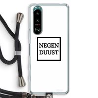 Negenduust vierkant: Sony Xperia 5 III Transparant Hoesje met koord