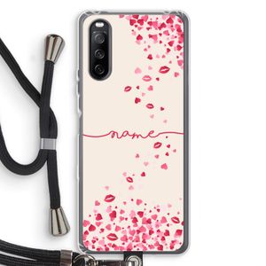 Hartjes en kusjes: Sony Sony Xperia 10 III Transparant Hoesje met koord