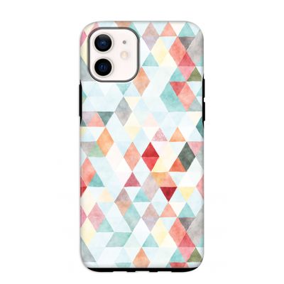 Gekleurde driehoekjes pastel: iPhone 12 mini Tough Case