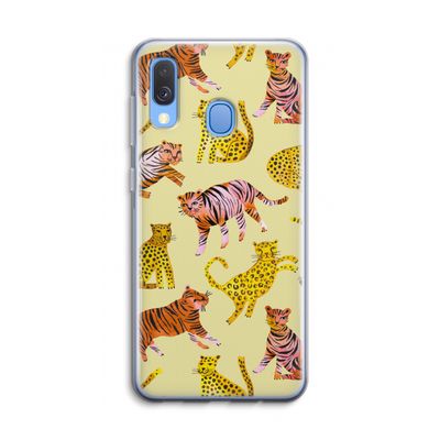 Cute Tigers and Leopards: Samsung Galaxy A40 Transparant Hoesje