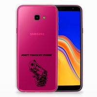 Samsung Galaxy J4 Plus (2018) Silicone-hoesje Gun Don't Touch My Phone - thumbnail