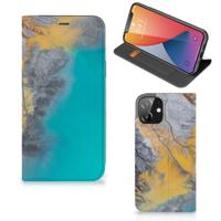 iPhone 12 | iPhone 12 Pro | Standcase | Marble Blue Gold