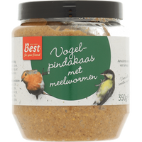 BEST FOR YOUR FRIEND Vogelvoer pindakaas met meelwormen 340g bij Jumbo - thumbnail