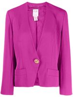 Céline Pre-Owned veste texturée à design sans col (1990-2000) - Violet