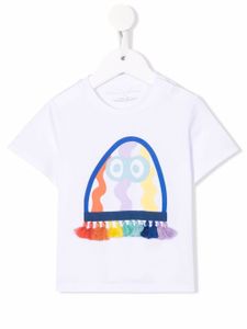 Stella McCartney Kids t-shirt à détail de frange - Blanc