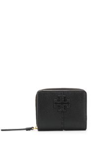 Tory Burch portefeuille zippé à plaque logo - Noir