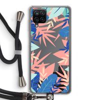 Tropisch: Samsung Galaxy A12 Transparant Hoesje met koord Tropisch: Samsung Galaxy A12 Transparant Hoesje met koord