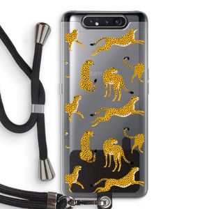 Luipaard: Samsung Galaxy A80 Transparant Hoesje met koord