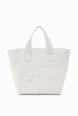 Middelgrote shoppertas met patch - WHITE - U