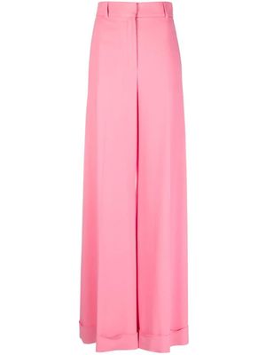 Moschino pantalon palazzo à taille haute - Rose