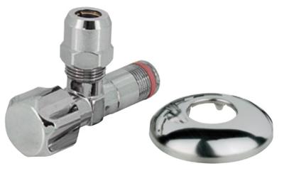 Kirchhoff Haakse-kraan, 1/2"ET x 3/8"ET x 10 mmQ, met rozet, zelfdichtend - 98480400