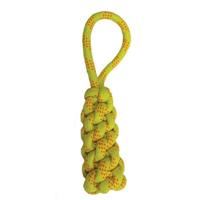 Happy Pet twisted tugger flostouw geel / oranje Happy Pet twisted tugger flostouw geel / oranje