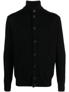 Ballantyne cardigan en laine à design nervuré - Noir