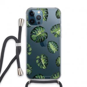 Tropische bladeren: iPhone 13 Pro Max Transparant Hoesje met koord
