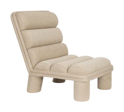 Dutchbone Fauteuil 'Fern' Bouclé, kleur Beige
