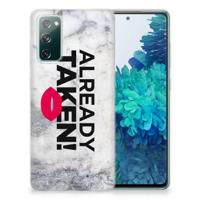 Samsung Galaxy S20 FE | Siliconen hoesje | met naam Already Taken White
