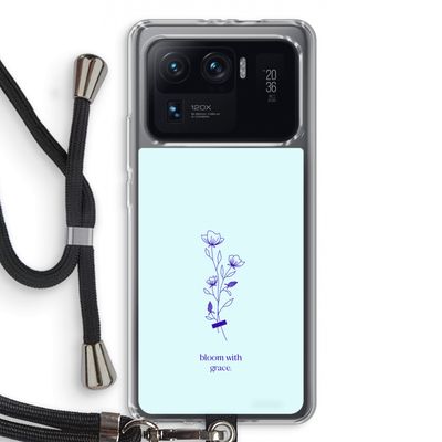 Bloom with grace: Xiaomi Mi 11 Ultra Transparant Hoesje met koord