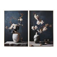 Schilderij Home ESPRIT Orientaals Vaas 80 x 3 x 120 cm (2 Stuks)