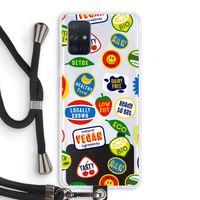 Fruitsticker: Samsung Galaxy A71 Transparant Hoesje met koord Fruitsticker: Samsung Galaxy A71 Transparant Hoesje met koord