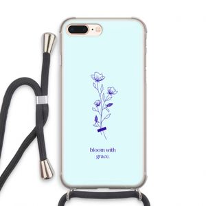 Bloom with grace: iPhone 7 PLUS Transparant Hoesje met koord