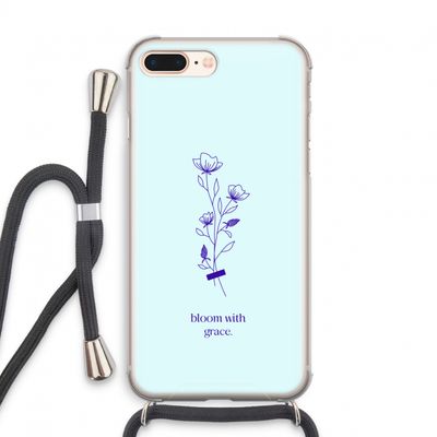 Bloom with grace: iPhone 7 PLUS Transparant Hoesje met koord