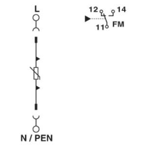 Phoenix Contact 2801042 VAL-MS-T1/T2 335/12.5/1+0-FM Overspanningsveilige afleider 1 stuk(s)