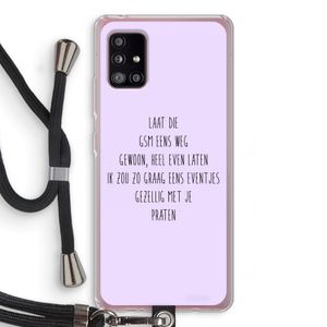 GSM: Samsung Galaxy A51 5G Transparant Hoesje met koord